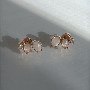 Moonstone stud earrings